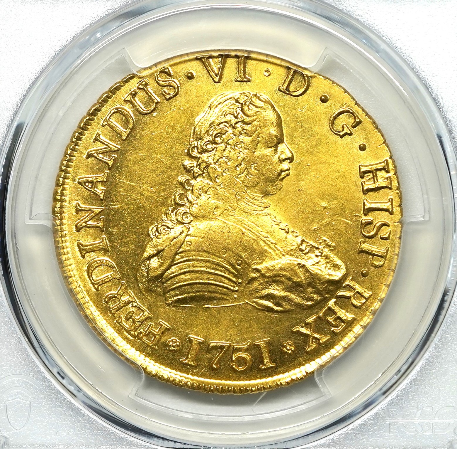 1751年 チリ フェルディナンド6世 8エスクード金貨 MS63 PCGS | ソブリンパートナーズ